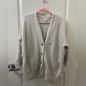Aerie oatmeal cardigan sweater